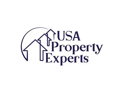 USA Property Experts Logo adobe adobe illustrator app blue brand design branding colorful design graphic design home homes illustration illustrator logo logomark property realty vector