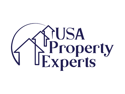 USA Property Experts Logo adobe adobe illustrator app blue brand design branding colorful design graphic design home homes illustration illustrator logo logomark property realty vector