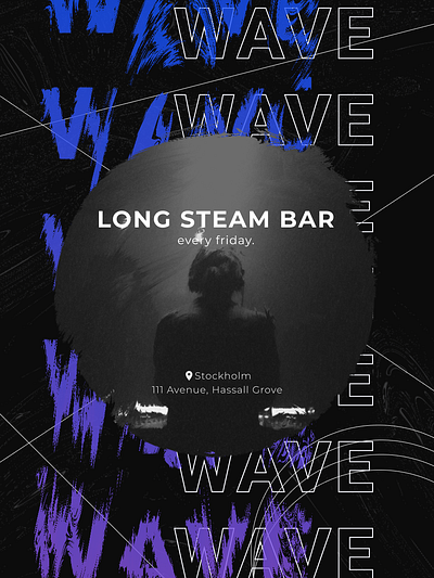 LONG STEAM BAR | Poster branding design graphic design illustration