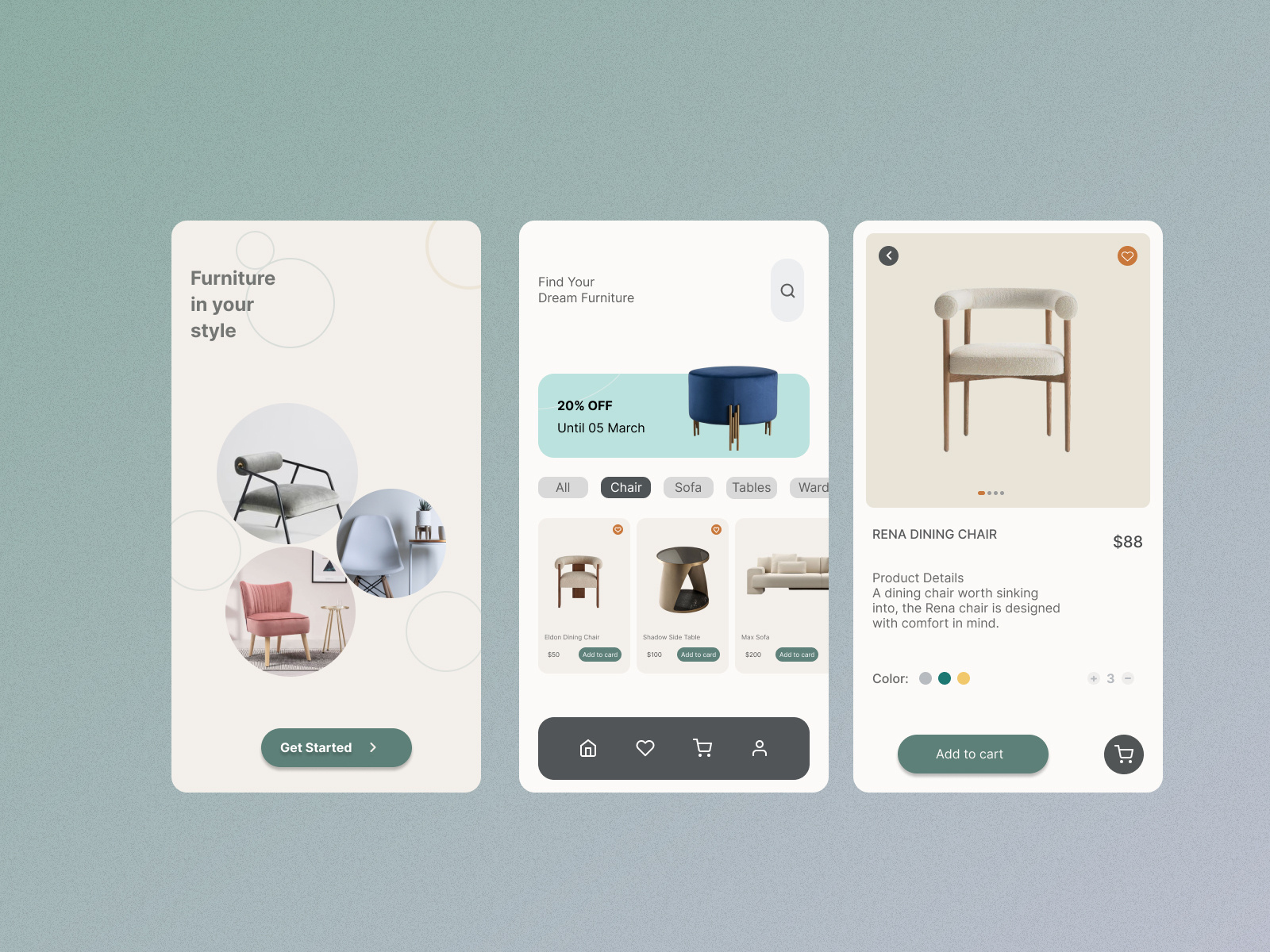 Furniture Ecommerce App by Mamun Ahmed on Dribbble