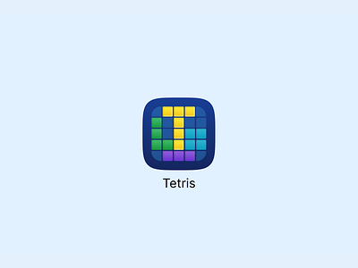 Tetris Game App Icon app appdesign appicon appwidget branding dailyui design graphic design icon illustration logo minimal ui uidesign uidesigner uiux uiuxdesign ux uxui uxuidesign