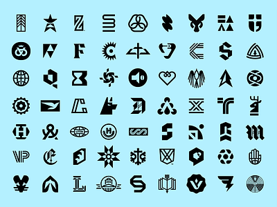 10 Years of Logomarks & Monograms ben stafford branding design geometric graphic design letter letters logo logomarks logos mark monograms vector