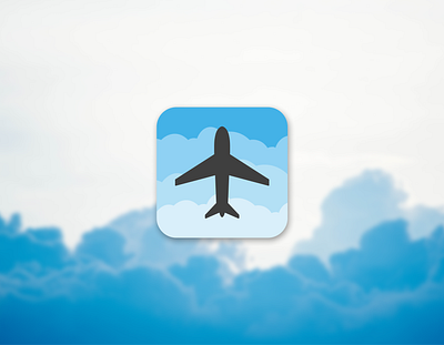 #DailyUI - App Icon #005 app appicon branding challenge cloud clouds dailyui design figma icon illustration logo plane travel ui ux vector web