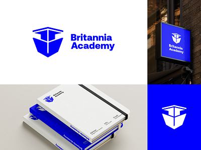 Britannia Academy branding design english school graphic design icon logo