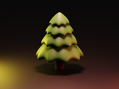 Christmas Pine Tree 100daysof3d blender christmas cyclesrender modeling pine tree pinetree