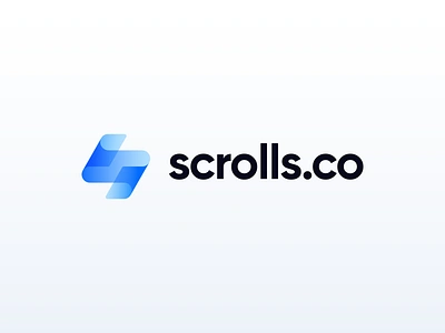 Scrolls Logomark abstract app application brand branding email gradient icon iconography identity inspiration logo logomark multiply opacity overlap paper s scroll tech