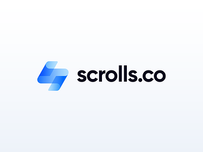 Scrolls Logomark abstract app application brand branding email gradient icon iconography identity inspiration logo logomark multiply opacity overlap paper s scroll tech