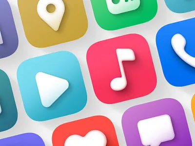 The Modern Neumorphic App Icon. app design graphic design illustration logo neumorphism ui