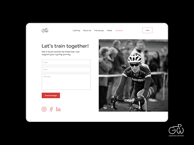 Cycling Coach Contact Page branding coaching cycling design logo ui webdesign website