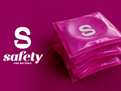 Condom logo Design brand branding condom design letter s logo monogram negative space typography