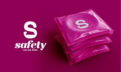 Condom logo Design brand branding condom design letter s logo monogram negative space typography