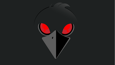 Crow in the dark animation design illustration