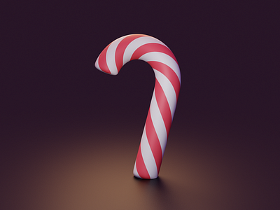 Candy cane 100daysof3d blender candy candycane christmas cyclesrender modeling
