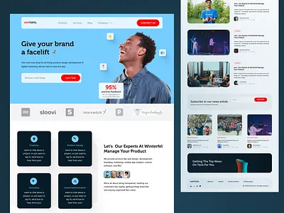 Winterfel design hero page home page landing page new new noteworthy popular trend ui ui ux ui design uidesign uiux ux web web design webflow website