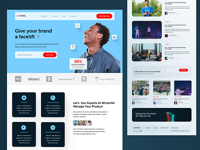 Winterfel design hero page home page landing page new new noteworthy popular trend ui ui ux ui design uidesign uiux ux web web design webflow website