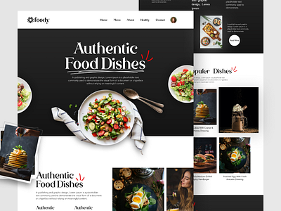 Website design for a restaurant app design branding design figma graphic design landing page restaurant app restaurant landing page restaurant website ui uiux