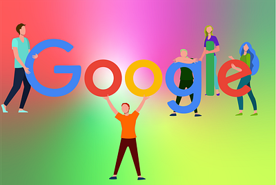 Google people art color colorful creative design graphic design illustration people photoshop