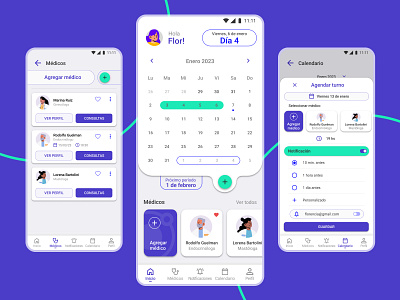 Selene app case study design doctor graphic design medical menstrual cycle period ui ui design ux ux design