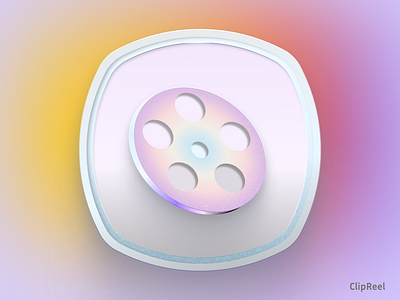 Movie App Icon app icon colorful gradient icon design movie reel shapes squircle vector