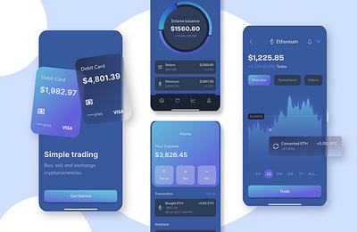 Cryptocurrency exchange concept app branding design graphic design illustration logo typography ui ux vector