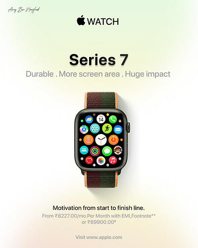 Apple Watch | Poster apple applewatch branding design figma graphic design logo poster typo typography vector watch