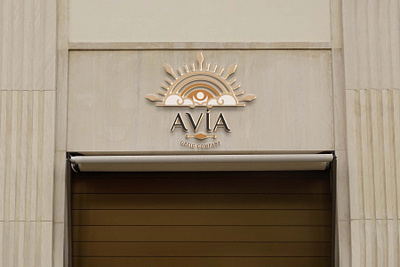 AVIA Optic Company emblem logotype animation branding design embl graphic design illustration logo vector