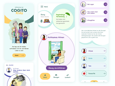 Self-esteem app for Kids adobe experiance design kids app mobile app ui ux design