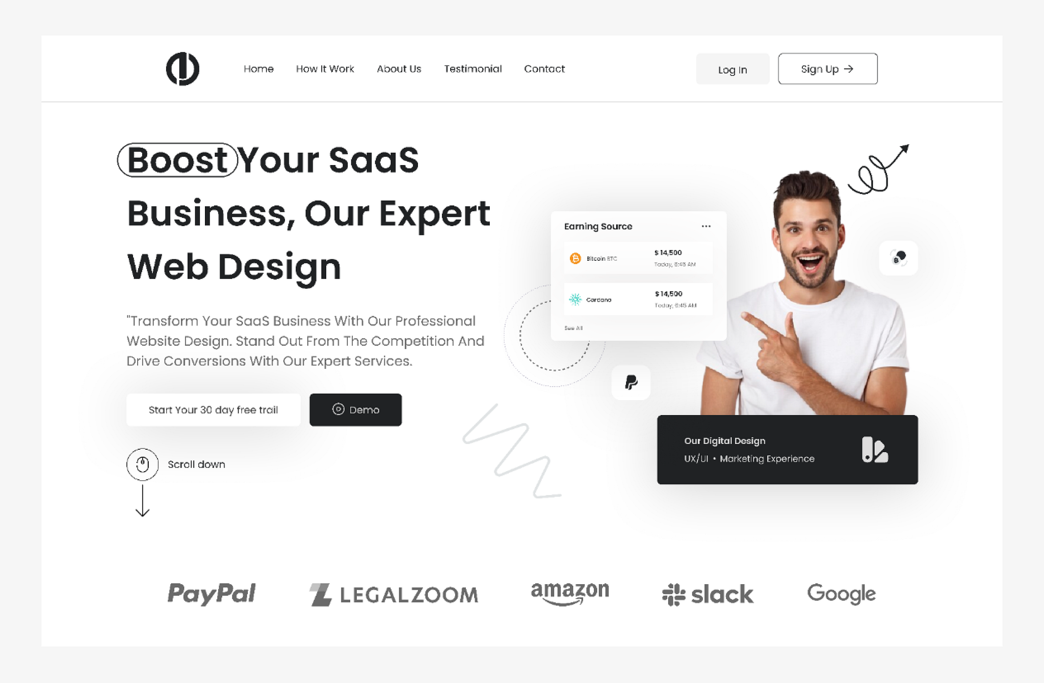 SaaS Web design Landing Page by Mohammad Ali on Dribbble