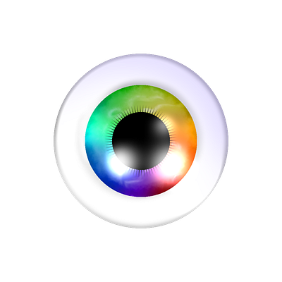 Rainbow eye app design illustration