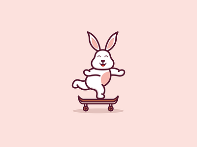 Cute Play Rabbit Logo Design animal app branding cute design graphic design illustration logo play rabbit typography ui ux vector