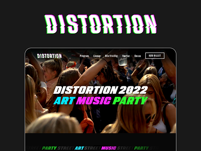 Distortion Refresh - Typografi Opgave animation app branding dark ui design distortion festival graphic design icon logo minimal motion graphics music music festival social media ui ux vector visuel identity website