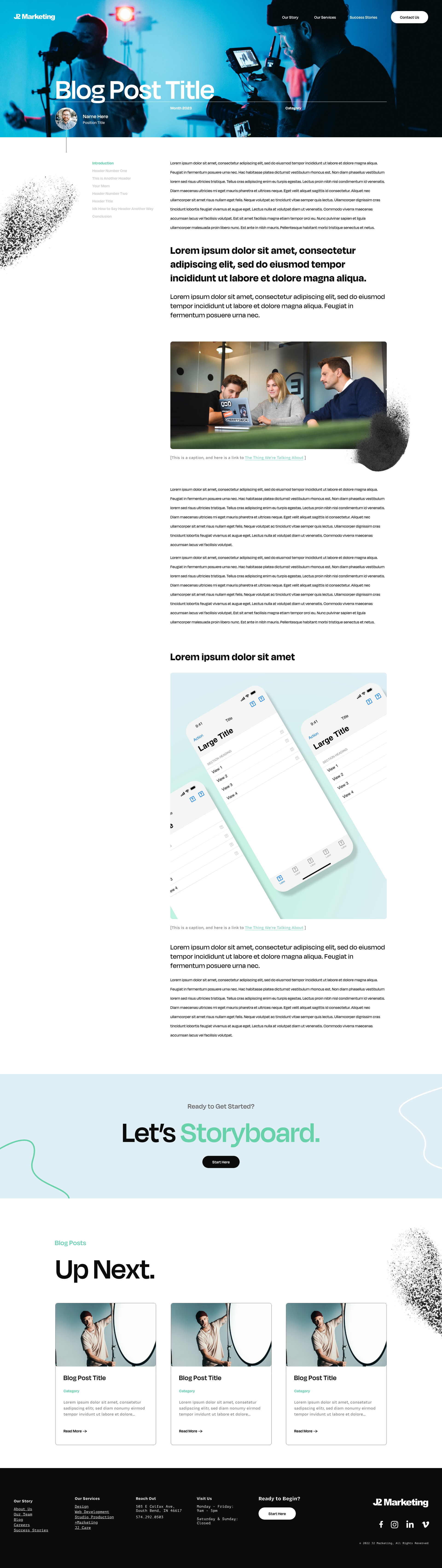 Example of J2 Marketing Blog Post Template