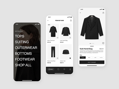 FEAR OF GOD design ui