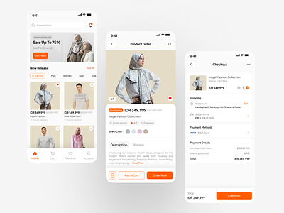 Muslim Fashion E-Commerce app design e commerce ui ux