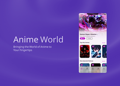 Bringing the World of Anime to Your Fingertips. animation anime design illustration logo streaming app typography ui ux uxiu