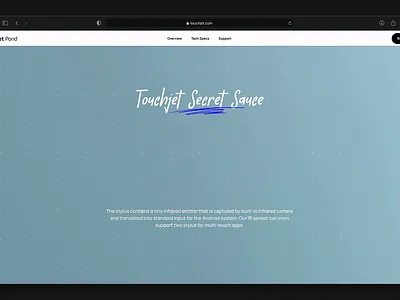 Touchjet Promo Page 3d branding motion graphics projector promo ui