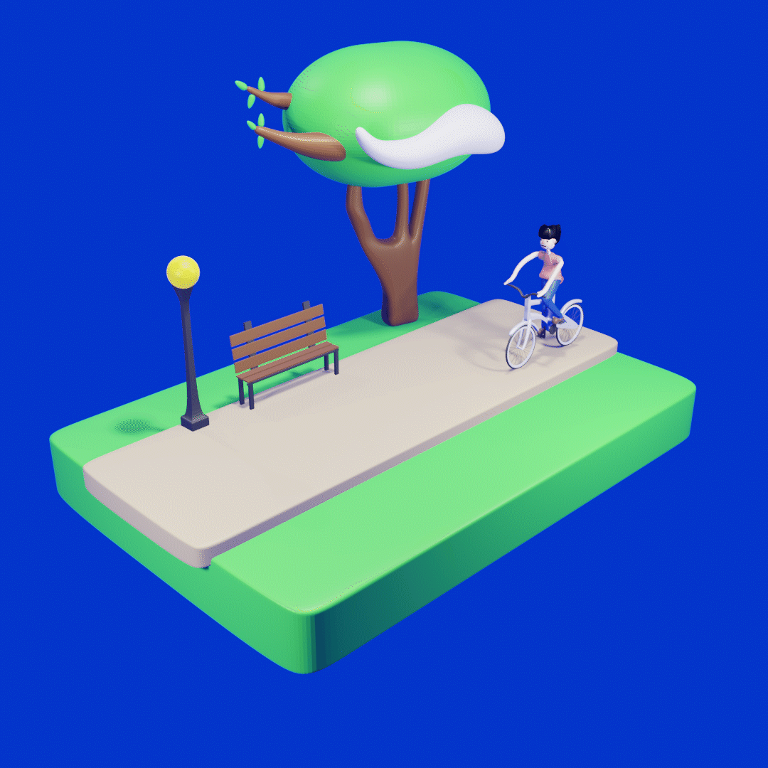 Bike Ride Animation 3d design graphic design illustration motion graphics