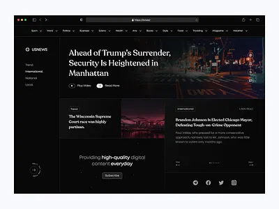 Hero Section - Online News clean hero section home page landing page landing page design news newsletter newspaper social socialist ui ui design web website