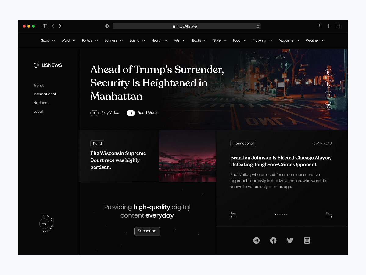Browse thousands of Newspaper Landing images for design inspiration ...