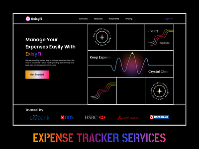 Expense Tracker Services Landing Page branding challenge design ui user user research uxdesign