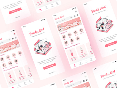 Beauty Mart Mobile App app design figma graphic design mobile app ui uiux