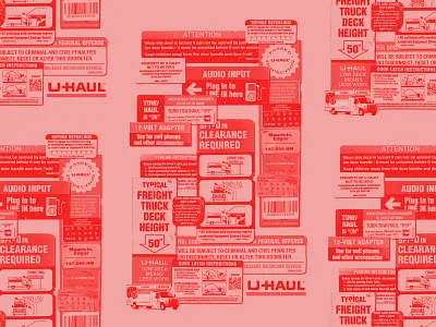 UHAUL branding collage color design illustration poster texture vintage