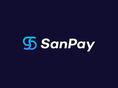 SanPay Logo Concept blockchain branding card credit crypto currency exchange finance fintech logo marketplace money nft pattern pay payment s logo stock unused wallet