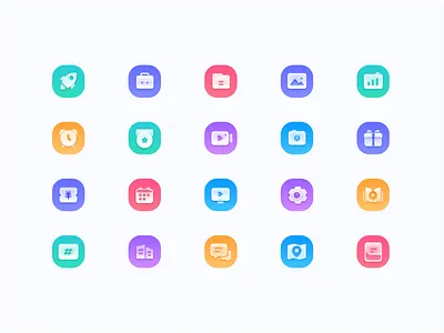 Colorful icons design icon