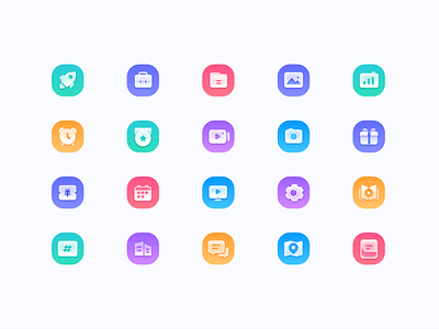 Colorful icons design icon