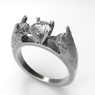 ZBrsuh Fox Ring cad custom jewelry ring