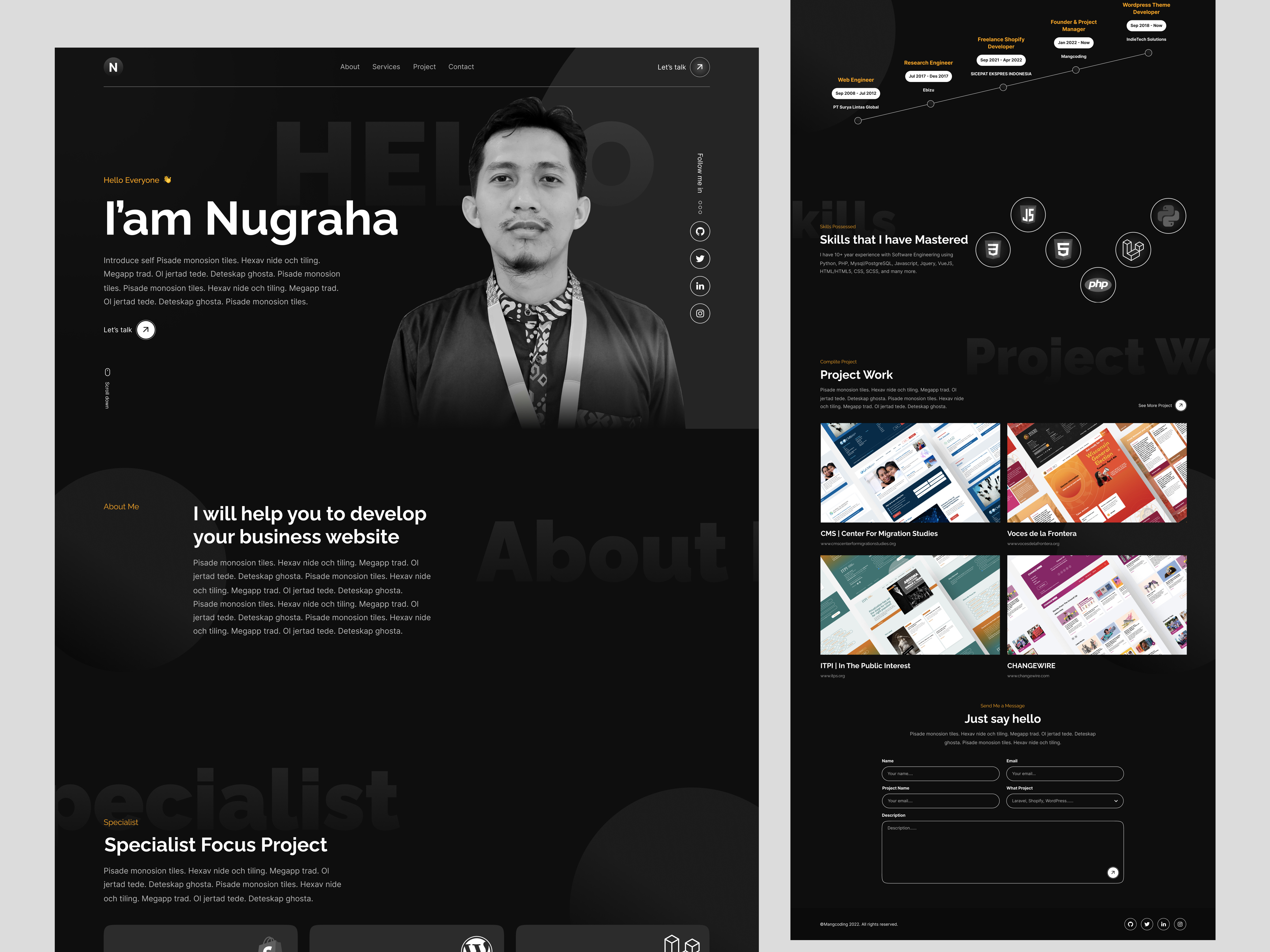 Personal Portfolio | Landing page app app design application branding clean design figma home page landing page mobile personal personal website portfolio portfolio page portfolio template ui uiux ux web design website