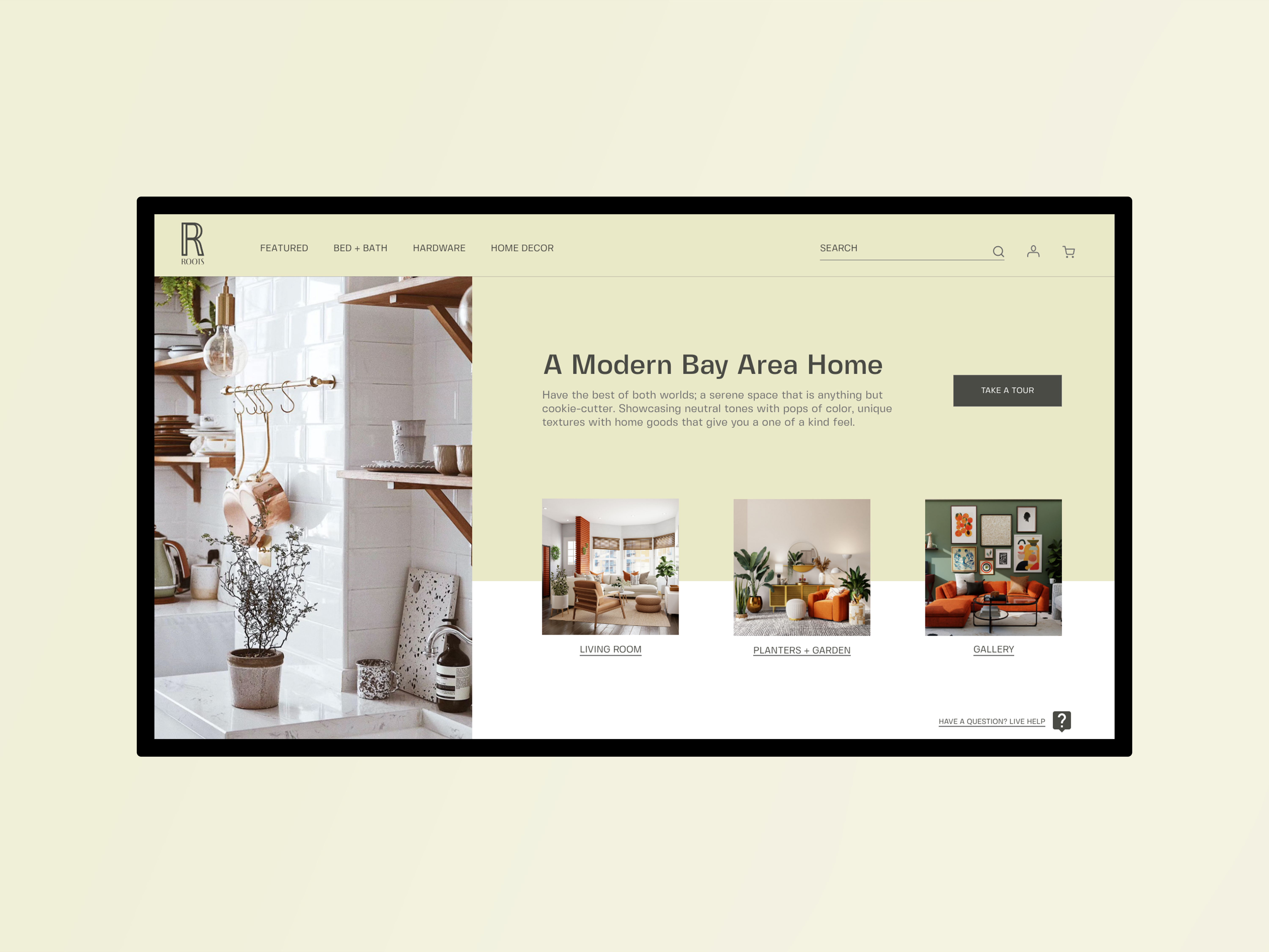 Roots: Interior Design branding design graphic design logo typography ui web design