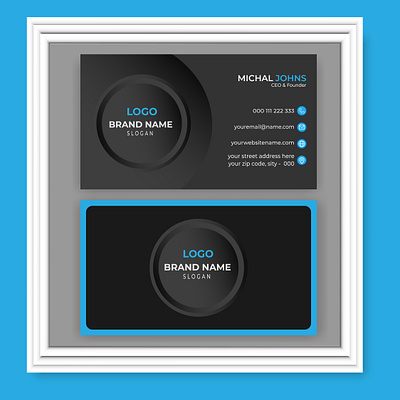 Professional double sided business card business card corporate card graphic design visiting card