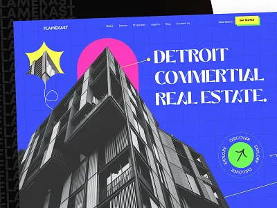 Real Estate Website | Landing Page UI architecture brutalism building design site flamekast home homepage landing page landingpage property real estate real estate branding uidesign uiux userinterface web page web site webdesign webpage website